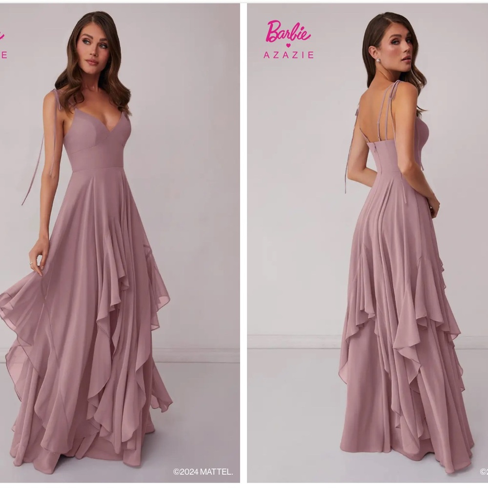 Azazie Barbie dusty rose Pink Maxi Dress